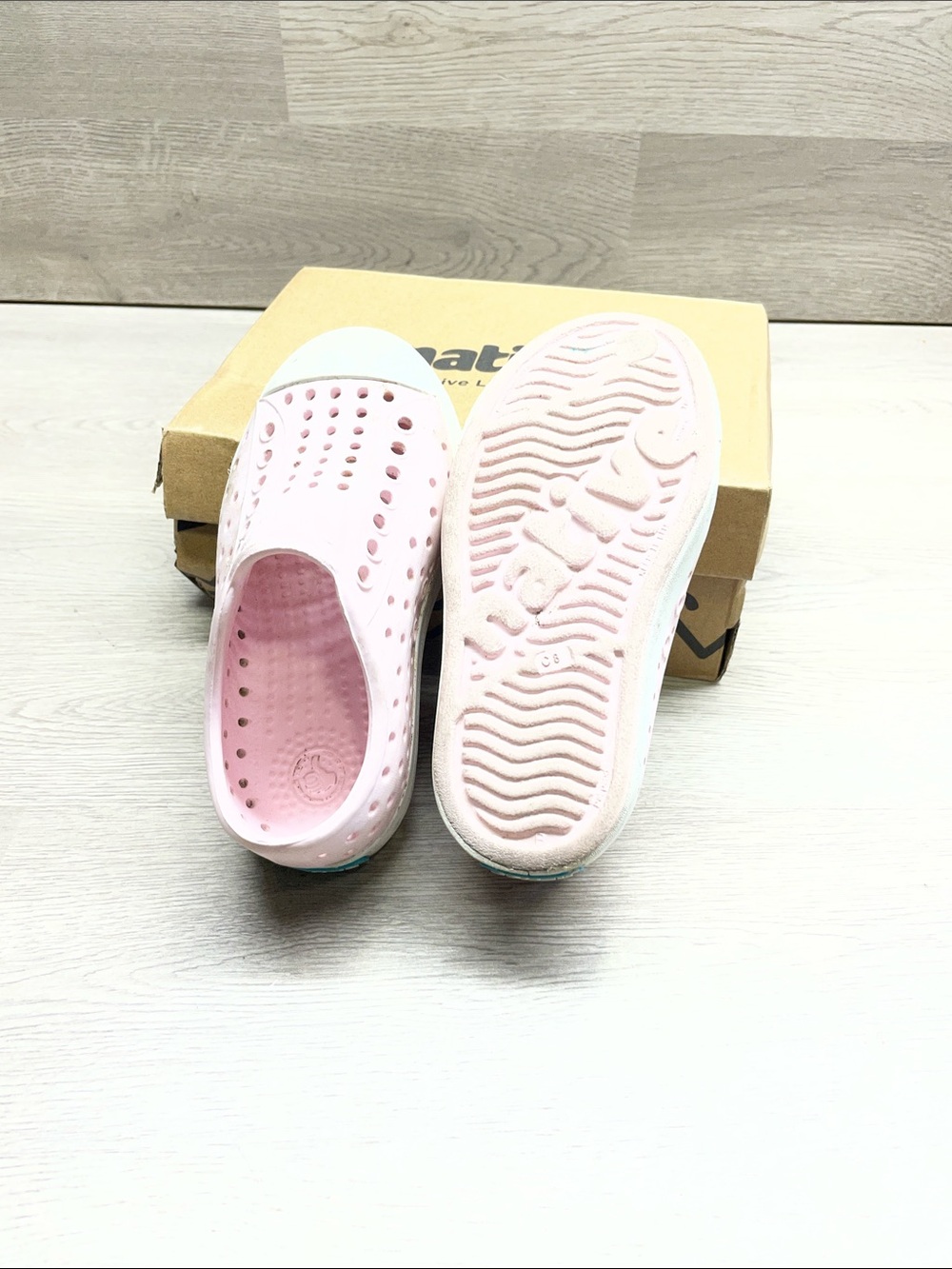 Native Shoes Kids Light Pink Slip-On Water Shoes #480